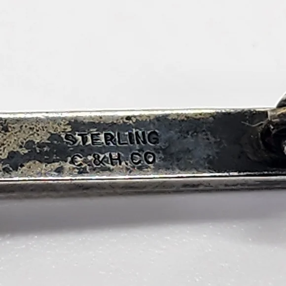 Sterling Sliver Seed Pearl Brooch Signed By C&H Co - Picture 6 of 15